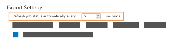 Option to configure automatic job status refresh Option to configure automatic job status refresh